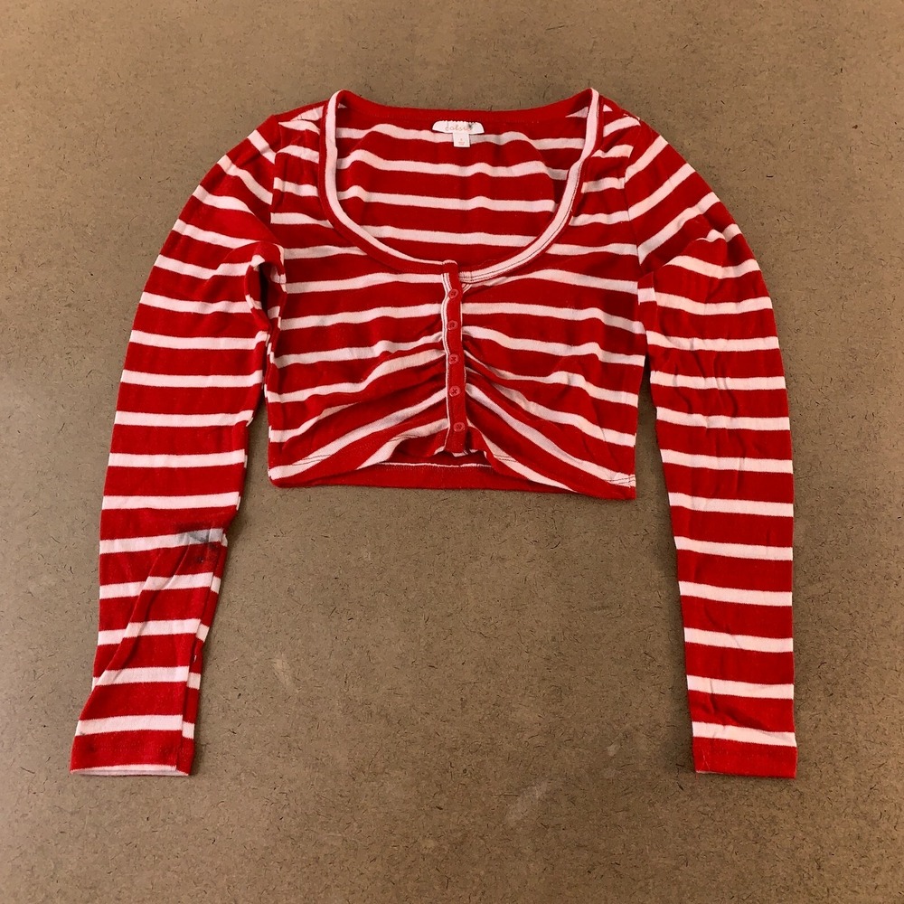 Colsie Women's Size Small Red Striped 3 Piece Pajama Set & Headband NWT *Flaw - Picture 4 of 12